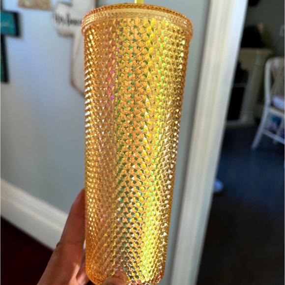 Starbucks Inspired 24oz Gold Bling Studded Tumbler - Picture 1 of 13